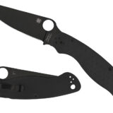 Spyderco C36GPBK2 Military 2 4" Folding Plain Black DLC CPM S30V SS Blade/ Black Textured G10 Handle Includes Pocket Clip