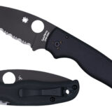 Spyderco C229GPBK Shaman 3.58" Folding Plain Black DLC CPM S30V SS Blade/Black Textured G10 Handle Includes Pocket Clip