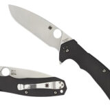 Spyderco C234CFP Amalgam 3.80" Folding Drop Point Plain Satin CPM S30V SS Blade/Black Textured Carbon Fiber/G10 Handle Includes Pocket Clip