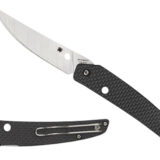 Spyderco C242CFP Ikuchi 3.26" Folding Plain CPM S30V SS Blade/Black Textured Carbon Fiber/G10 Handle Includes Pocket Clip