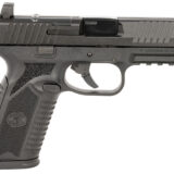 FN 66101379 510 MRD Full Size 10mm Auto 15+1, 4.10" Black Target Crown Steel Barrel, Black PVD Optic Cut/Serrated Steel Slide & Polymer Frame w/Picatinny Rail, Ambidextrous