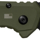 Kershaw 71050LBLK Launch 16 Automatic 3.45" Folding Tanto Plain Black Cerakote CPM M4 Blade, Olive Cerakote w/Black Oxide Hardware Aluminum Handle, Includes Pocket Clip