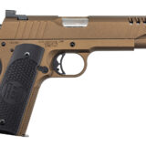 Auto-Ordnance 1911TCAC10 1911 45 ACP 7+1 5" Stainless Steel Barrel, Serrated Stainless Steel Slide, Burnt Bronze Cerakote Steel Frame w/Beavertail, Armor Black Cerakote Engraved Aluminum Grip