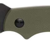 Browning 3220504 Hidden Hollow EDC Small 2.25" Folding Drop Point Plain Black Oxide Stonewashed D2 Steel Blade, OD Green G10 Handle