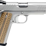 Savage Arms 67205 1911 Government 9mm Luger 10+1 5" Stainless Steel Barrel, Serrated Stainless Steel Slide, Stainless Steel Frame w/Beavertail, Brown VZ Grip