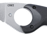 CRKT 2511 Bear Claw 2.39" Fixed Hawkbill Veff Serrated Stonewashed AUS-8A SS Blade, Black Textured GRN Handle