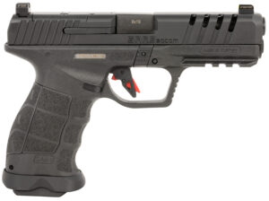 SAR USA SAR9SOCOMBL SAR9 SOCOM 9mm Luger 21+1 5.20" Black Steel Barrel, Black Steel Optic Ready/Ported/Serrated Slide, Black Polymer Frame w/Picatinny Rail, Interchangeable Backstrap Grip, Right Hand