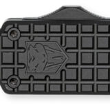 CobraTec Knives  Mamba  Large Plain Black TiCN D2 Steel Blade/4.75" Black Textured Aluminum Handle
