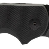S.O.G SOG16030757 Stout SJ 2.60" Folding Clip Point Plain Stonewashed Cryo D2 Steel Blade/ Black Textured G10 Handle Includes Belt Clip, Presentation Box
