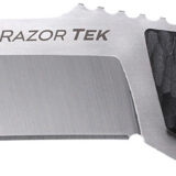 Cold Steel CSFX65RZR Razor Tek EDC 6.50" Fixed Clip Point Plain Satin 4116 Krupp SS Blade, 6.13" Black Textured
