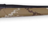 Weatherby VHH243NR4B Vanguard Outfitter Full Size 243 Win 4+1 24" Black Cerakote #2 Fluted/Threaded Barrel & Drilled & Tapped Steel Receiver Tan w/Brown & White Sponge Monte Carlo Synthetic Stock