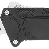 CobraTec Knives BLKSFDNS Special Forces  3.25" OTF Drop Point Plain Satin D2 Steel Blade, 4.75" Black Textured Anodized Aluminum Handle