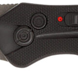 CobraTec Knives BLKDIABLOAUTO Diablo 3.50" Folding Black Stonewashed D2 Steel Blade, 4.75" Black Textured G10 Scales Handle