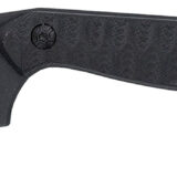 CobraTec Knives CTWLTBLK Wolfteeth EDC 2.75" Folding Drop Point Plain Black 14C28N Steel Blade, 4.25" Black Textured G10 Scales Handle
