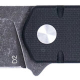 CobraTec Knives CTOWBLKDNS Outdoor Warrior 4.50" Fixed Drop Point Plain Stonewashed D2 Steel Blade, 4.75" Black Textured G10 Scales Handle