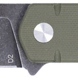 CobraTec Knives CTOWODGDNS Outdoor Warrior 4.50" Fixed Drop Point Plain Stonewashed D2 Steel Blade, 4.75" OD Green Textured G10 Scales Handle