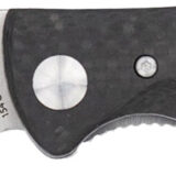CobraTec Knives CTBRN Baron EDC 3.25" Folding Drop Point Plain Satin 154CM SS Blade, 4.25" Carbon Fiber/Pakkawood Handle