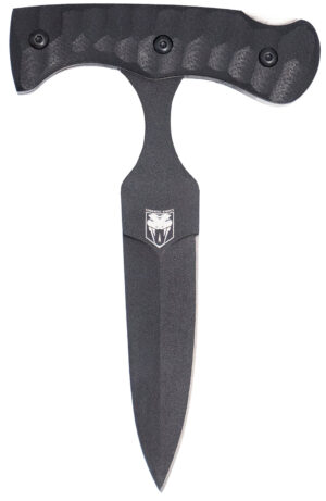 CobraTec Knives FG10PD Folding Push Dagger 2.88" Folding Dagger Plain Black D2 Steel Blade, 4.06" Black Textured G10 Scales Handle