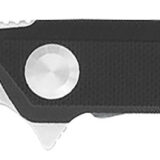 CobraTec Knives CTMONBLK Monarch 3.50" Folding Plain Satin D2 Steel Blade, 4.75" Black G10 Handle