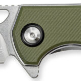 CobraTec Knives CTCLNHRBLK Wolverine 3.12" OTF Drop Point Plain Satin TiCN D2 Steel Blade, 4.25" Green Textured G10 Handle