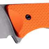 Hogue 35860 Extrak 3.30" Fixed Clip Point Plain Stone Tumbled CPM M4 Tool Steel Blade, Blaze Orange Textured G10 Scales Handle