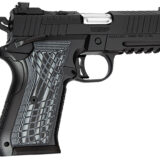 Kimber Mfg.,inc 3100017 KDS9C  9mm 10+1 4.09" KimPro Black Front and Rear Serrations Stainless Steel Slide Black Gray and Black Crosshatch Cut G-10 Grip