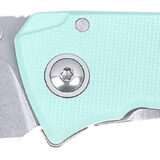 CRKT 2522B Tuna EDC Compact 2.73" Folding Plain Stonewashed 14C28N Steel Blade, G10/SS Handle