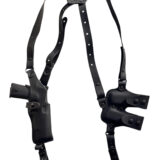 1791 Gunleather NSS2.4SBLVR Optic Ready Shoulder Vertical Black Fits Sig P320 Right Hand