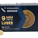 Dickinson LLC BRASS/STL9mm Luger 115gr Full Metal Jacket 50 Per Box/20 Case
