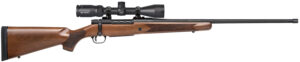 Mossberg 28242 Patriot w/Optic Full Size 400 Legend 4+1 20" Matte Blued Threaded Barrel, Matte Blued Drilled & Tapped Receiver, Walnut Fixed Stock, Vortex Crossfire II 3-9x40mm Scope, Right Hand