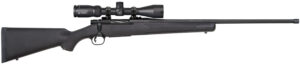 Mossberg 28244 Patriot w/Optic 6.5 PRC 4+1 24" Matte Blued Fluted Threaded Barrel, Matte Blued Drilled & Tapped Receiver, Fixed Black Synthetic Stock, Vortex Crossfire II 3-9x40mm
