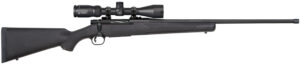 Mossberg 28247 Patriot w/Optic 350 Legend 4+1 22" Matte Blued Fluted Threaded Barrel, Matte Blued Drilled & Tapped Receiver, Fixed Black Synthetic Stock, Vortex Crossfire II 3-9x40mm