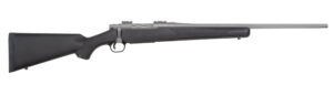 Mossberg 28260 Patriot Full Size 350 Legend 4+1 22" Stainless Cerakote Fluted Barrel, Drilled & Tapped Stainless Cerakote Stainless Steel Receiver, Black Fixed Synthetic Stock
