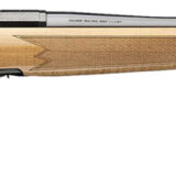 Browning 036080282 X-Bolt 2 Medallion 6.5 Creedmoor 4+1 22" Blue Polished Threaded Barrel & Drilled & Tapped Carbon Steel Receiver, Fixed Gloss AAAA Maple Wood Stock, Radial Muzzle Brake