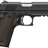 Browning 051066490 1911 Black Label Compact Frame 22 LR 10+1 3.63" Stainless Steel Barrel, Matte Black Serrated Slide, Matte Black Aluminum Frame w/Picatinny Rail, Brown Composite Grip
