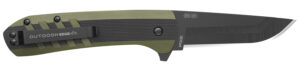 Outdoor Edge VX430BC Razor VX4 3" Folding Plain Black/Green