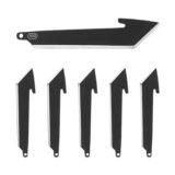 Outdoor Edge RRT30K6C   3" Tanto Plain Black Oxide 420J2 SS Blade 6 Blades