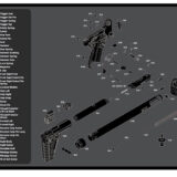 TekMat TEKR36KELSUB2 Kel-Tec SUB2000 Cleaning Mat Black/White Rubber 12"x36" Kel-Tec SUB2000 Parts Diagram