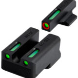 TruGlo TGTG13NV2PC TFX Pro Green Tritium & Fiber Optic Orange Outline Front Sight Green Tritium & Fiber Optic Rear Sight