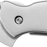 Kershaw 1600 Chive EDC 1.90" Folding Drop Point Plain Bead Blasted 420HC SS Blade, Bead Blasted Stainless Steel Handle