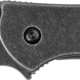 Kershaw 1660RBW Leek Random EDC 3" Folding Reverse Tanto Plain Black Oxide Blackwash 14C28N Steel Blade, Blackwash Stainless Steel Handle