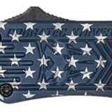 CobraTec Knives SUSACTK1SDNS CTK-1 American Flag Small 2.75" OTF Drop Point Plain D2 Steel Blade, 4.25" Red/White/Blue Flag Cerakote Aluminum Alloy Handle