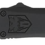 CobraTec Knives SBFS3DNS FS-3 Small 2.75" OTF Drop Point Plain D2 Steel Blade, 4.25" Black Aluminum Alloy Handle