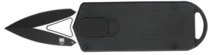 CobraTec Knives CTASPBLK ASP 1.94" OTF Dagger Plain D2 Steel Blade, 3.31" Black Aluminum Handle