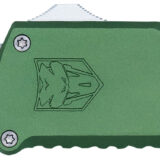 CobraTec Knives CTOTFUTODG Utility OTF Plain Aluminum Blade, 3.38" OD Green Aluminum Handle