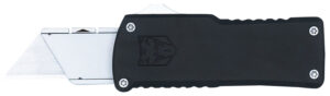 CobraTec Knives CTOTFUTBLK Utility OTF Plain Aluminum Blade, 3.38" Black Aluminum Handle