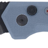 CobraTec Knives CTNAJSLGRY Naja 3.50" Folding Plain Black Powder Coated D2 Steel Blade, 4.75" Slate Gray G10 Scales Handle