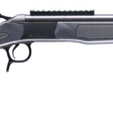 CVA CR4446 Scout Compact 300 Blackout 1rd 16.50" Blued Threaded Barrel, Blued Picatinny Rail Receiver, Stealth Gray Fixed Synthetic Stock
