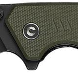 Civivi Knives C24012-2 Merit 3.28" Folding Drop Point Plain Black Stonewashed 14C28N Steel Blade, OD Green Textured G10 Handle