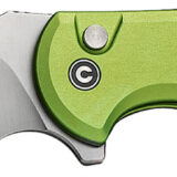 Civivi Knives C18026E-3 Praxis 3.75" Folding Drop Point Plain Satin Nitro-V Steel Blade, Lime Green Aluminum Handle